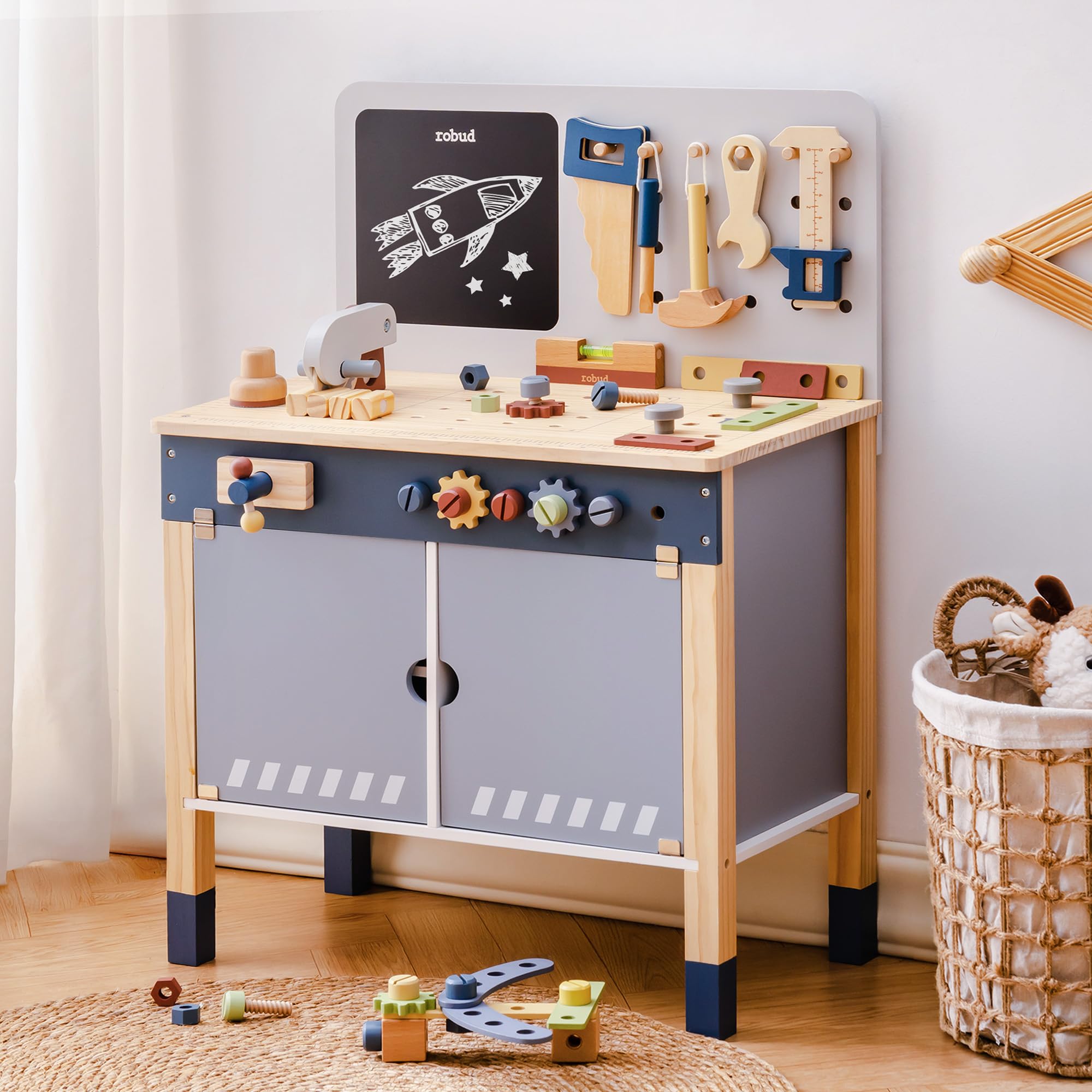 Tools Workshop For Kids - Bancada de Trabalho de Madeira ROBUD,
