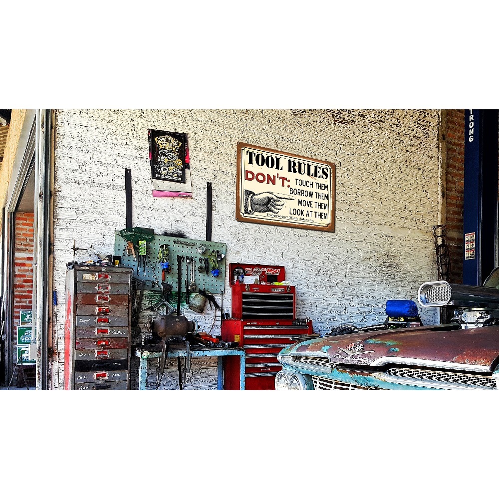 1 unidade Placa de Metal Perso - Workshop Tools And Names avaliação e preço