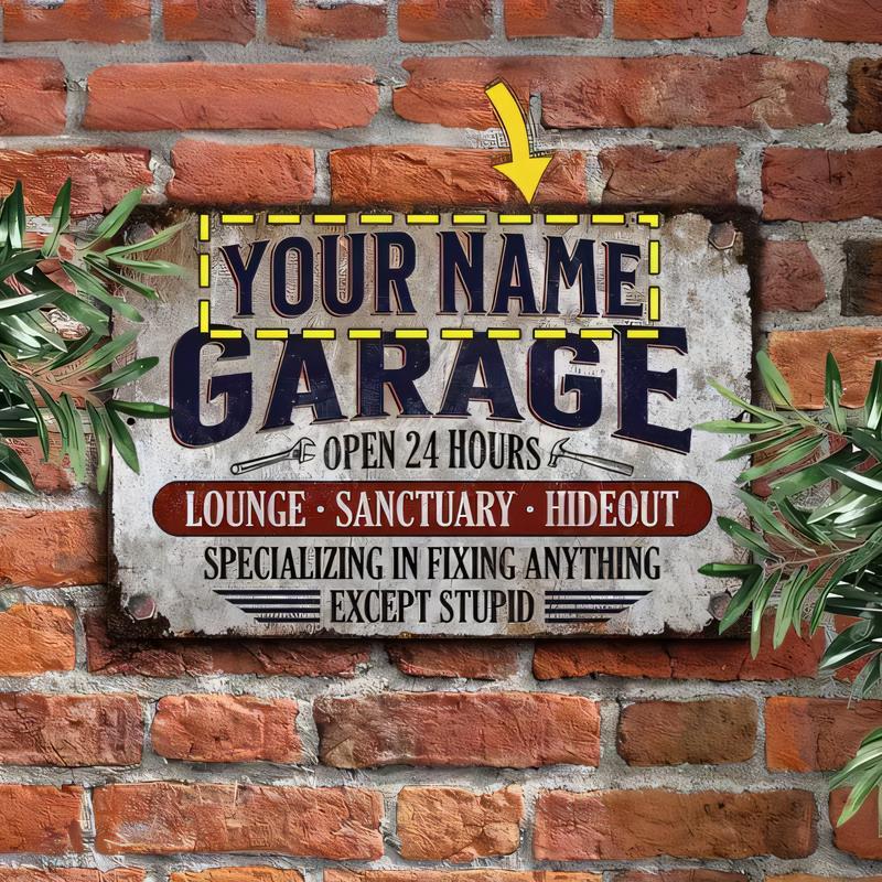 Placa de Metal Vintage Persona - Workshop Tools And Names avaliação e preço